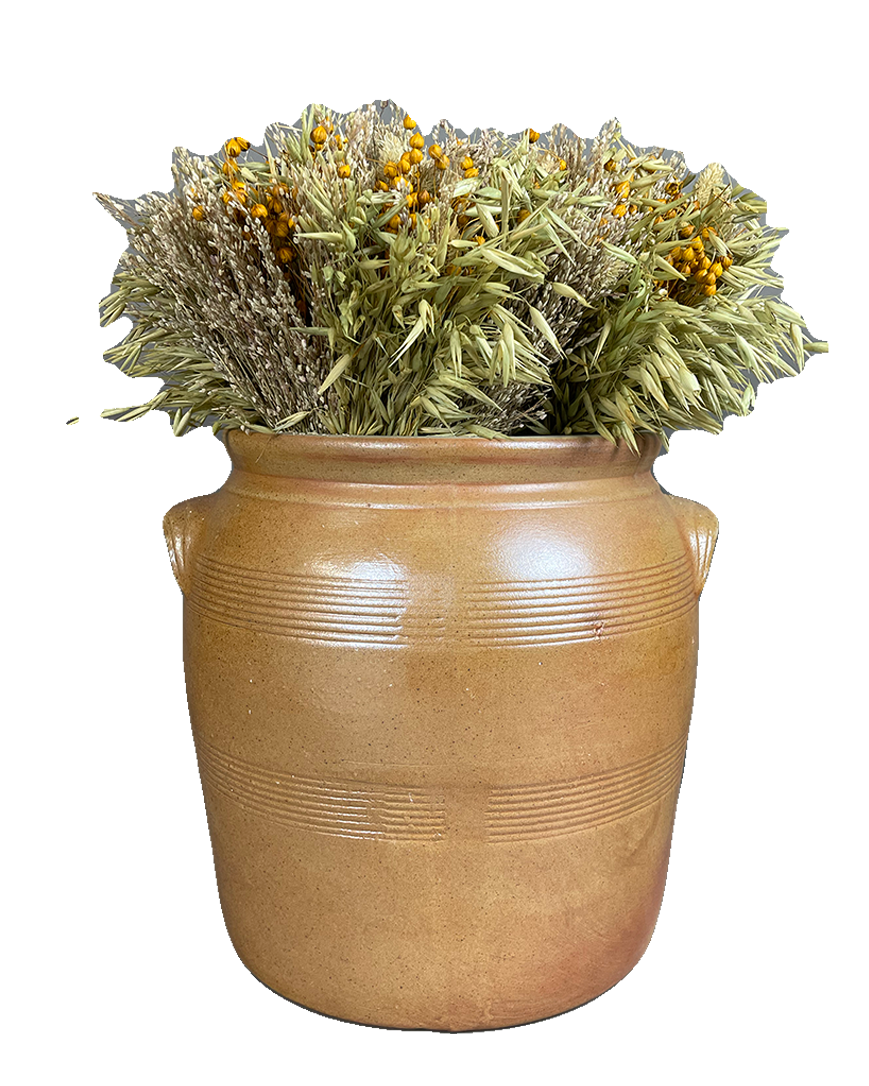 Vintage French Salt-Glazed Barrel Crock, Bonny sur Loire
