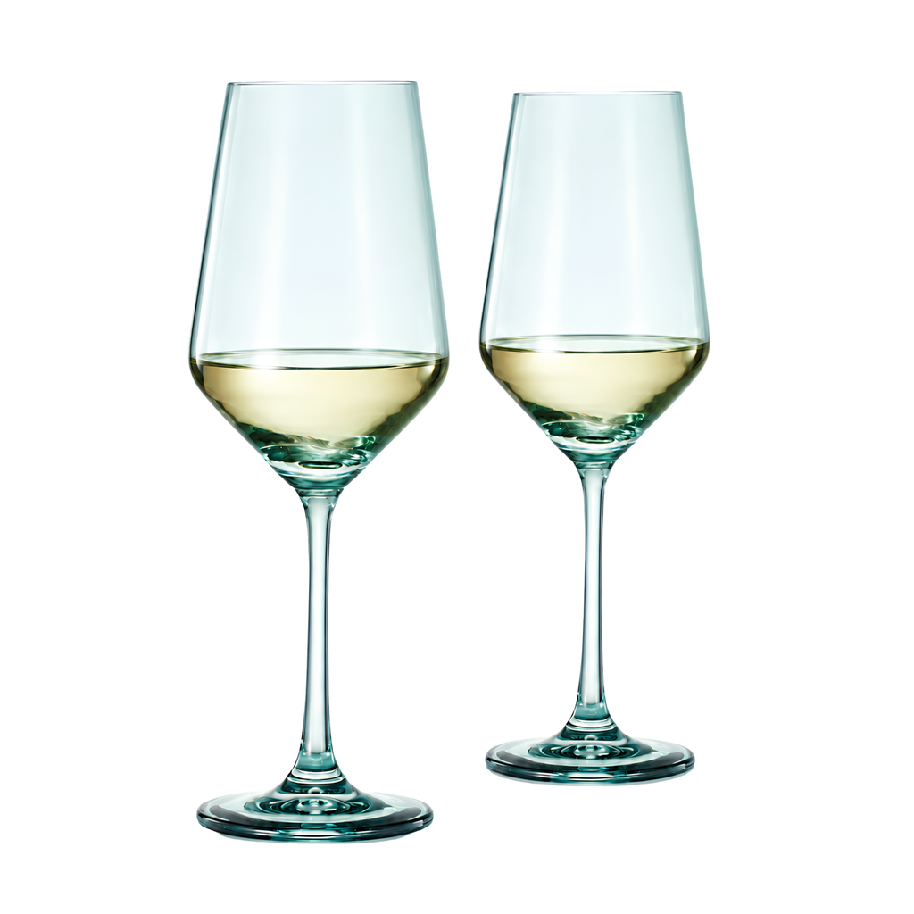 Tonal Stemmed Wine Glasses, Forest Green, Set of 2
