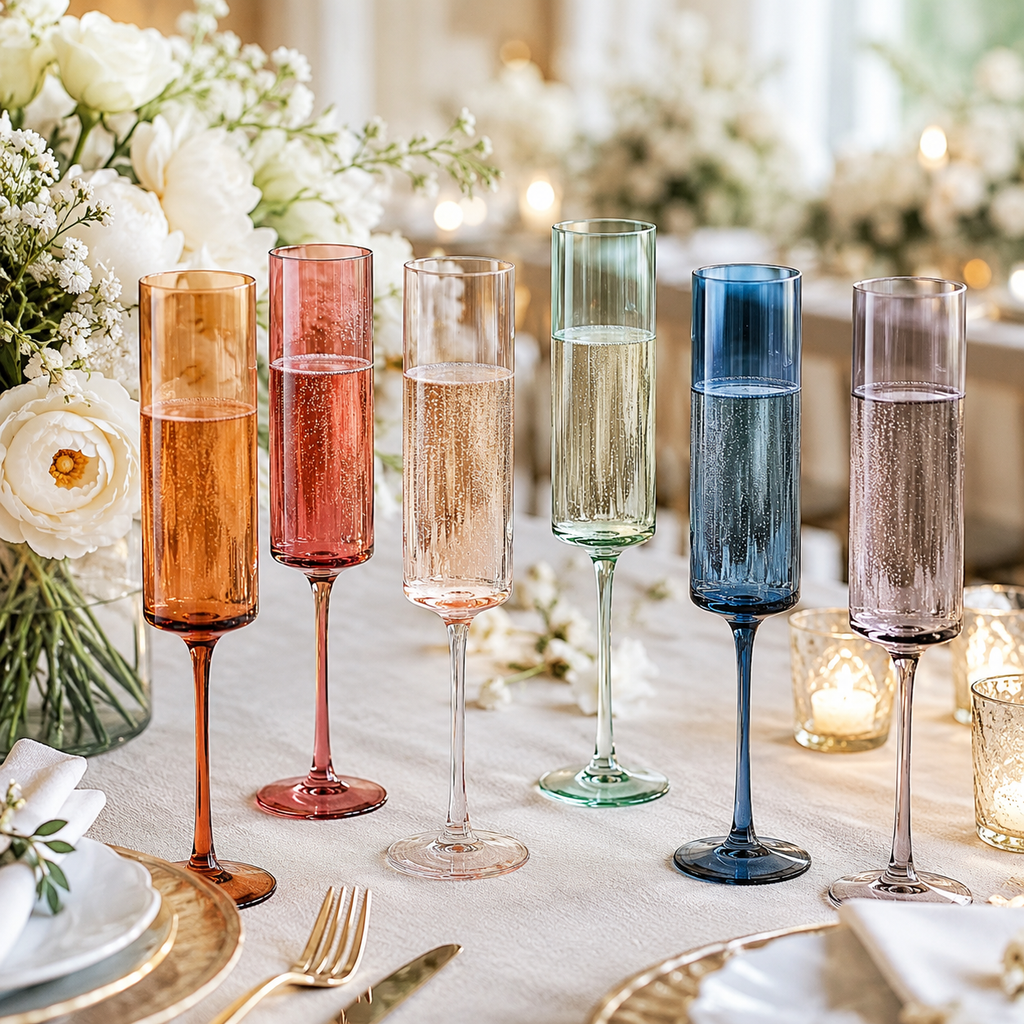 Tonal Champagne Flutes, Set of 6, view 5