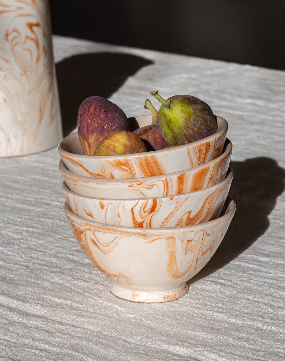 Marbled Terracotta Small Bowls, Set of 4, alternate view
