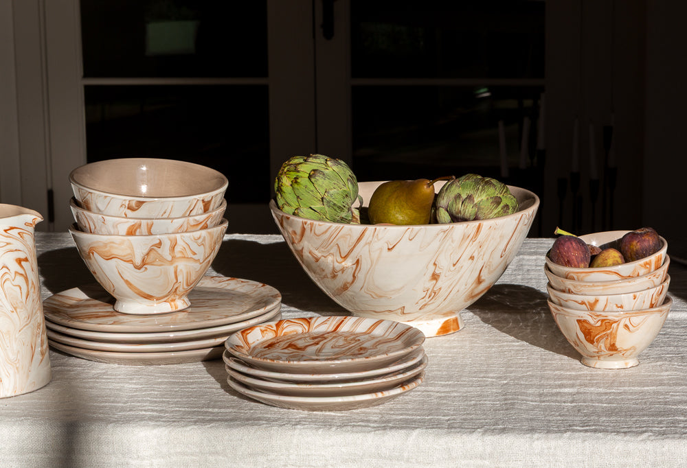 Marbled Terracotta Small Bowls, Set of 4, view 5