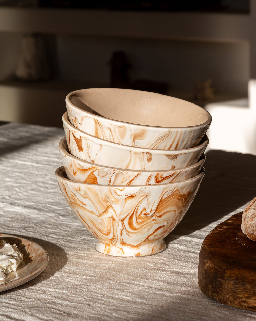 Marbled Terracotta Ramen Bowls, Set of 4, alternate view