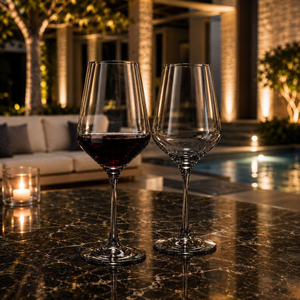 Tonal Stemmed Wine Glasses, Smoke Grey, Set of 2, alternate view