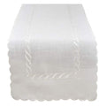 Wave Embroidered Linen Blend Tablecloth, view 5