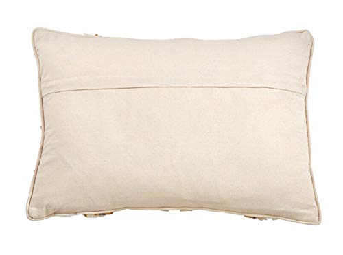 Block Print Tufted Cotton Accent Pillow, alternate view