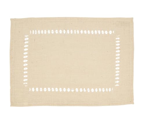 Jute Hemstitch Table Runner, detail view