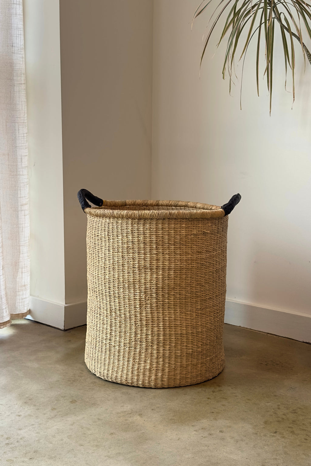 Woven Pot Basket with Double Handle, view 5