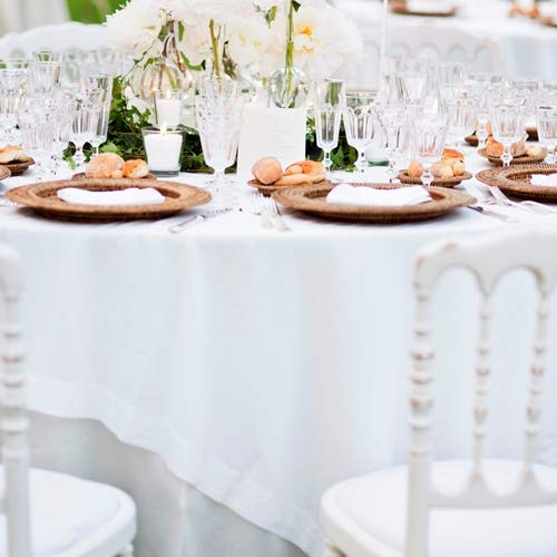 Hemstitch Linen and Cotton Tablecloth