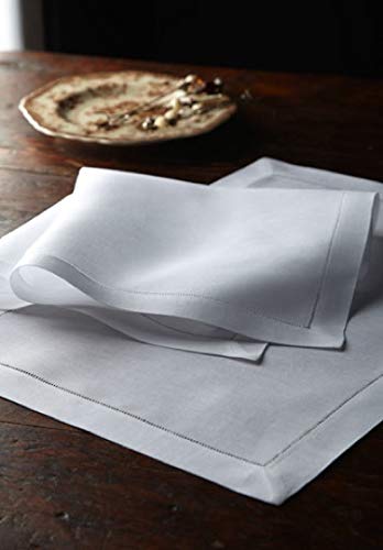 Hemstitch Pure Linen Tablecloth, another angle