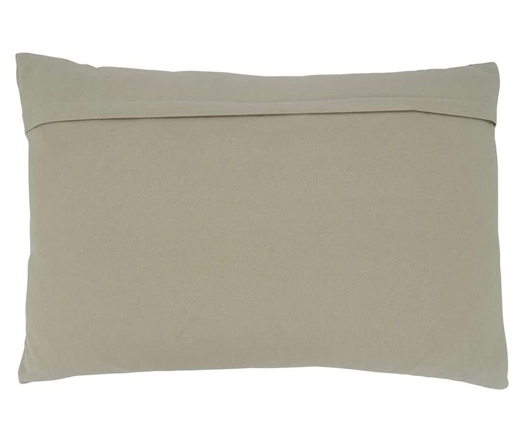 Color Block Stripe Cotton Lumbar Pillow