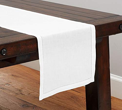 Hemstitch Linen and Cotton Tablecloth