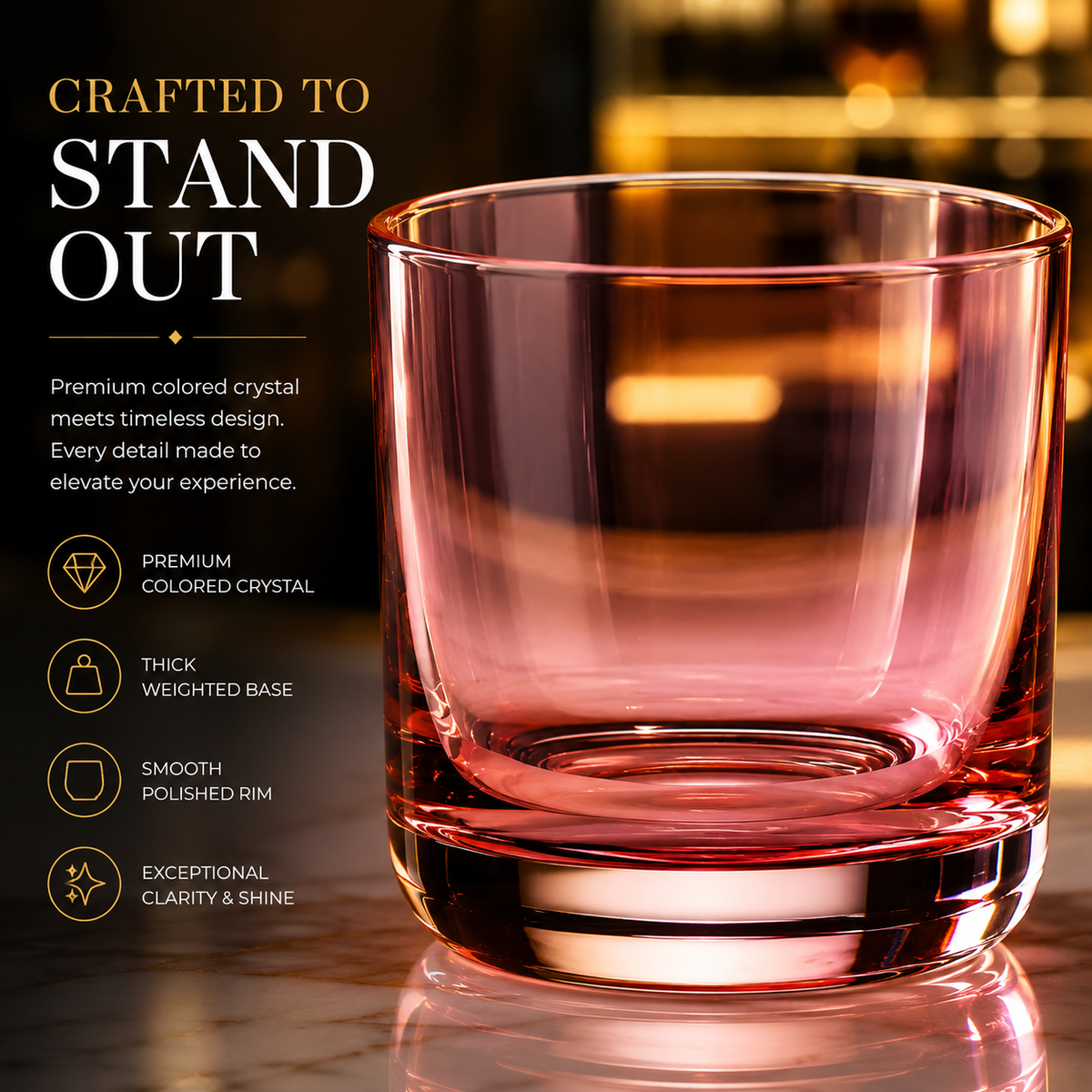 Tonal Lowball Whiskey Glasses, Set of 6, view 5