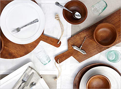 Hemstitch Linen and Cotton Tablecloth