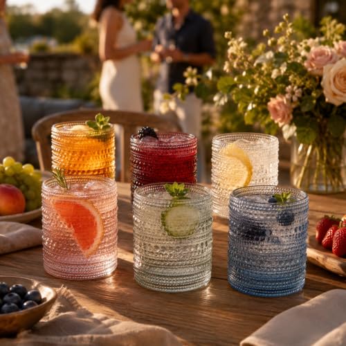 Beaded Hobnail Tumblers, Set of 6, alternate view