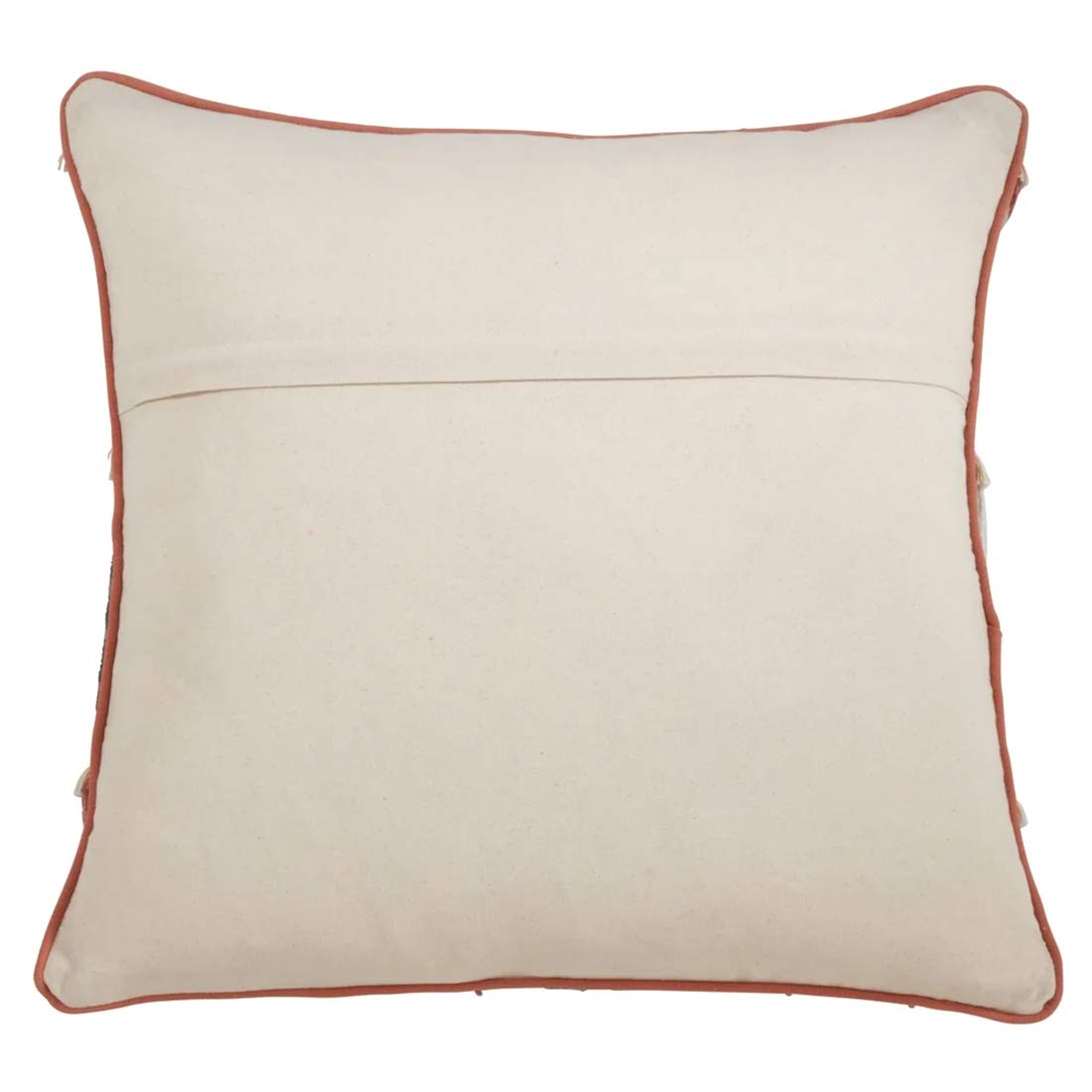 Block Print Fringe Pillow Cover, Indigo, 22 in, alternate view
