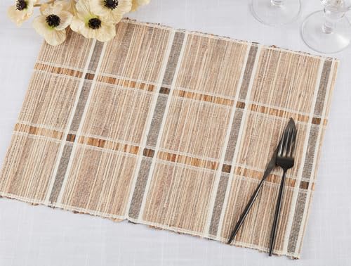 Striped Water Hyacinth Table Runner