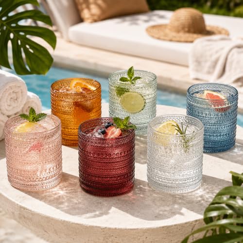 Beaded Hobnail Tumblers, Set of 6, detail view