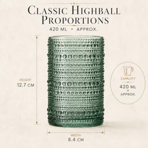 Tonal Hobnail Highballs, Set of 6, view 9