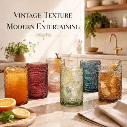 Tonal Hobnail Highballs, Set of 6, view 6