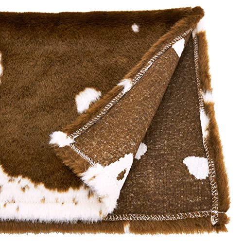 Faux Cowhide Table Runner