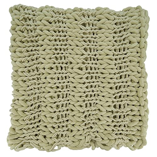 Chunky Cable Knit Throw, White, another angle