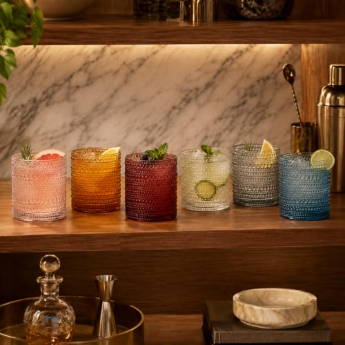 Beaded Hobnail Tumblers, Set of 6, another angle