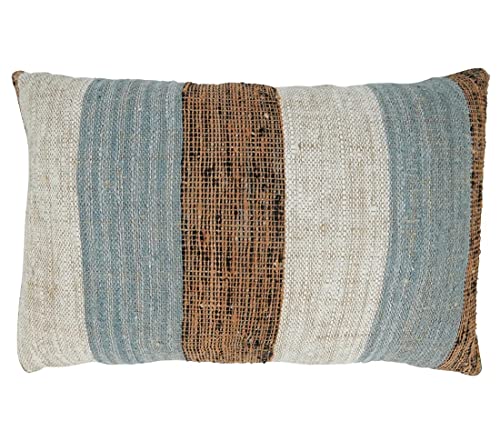 Color Block Stripe Cotton Lumbar Pillow