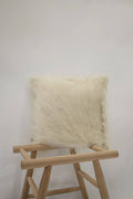 Handwoven Organic Wool Pillow, Brushed, another angle