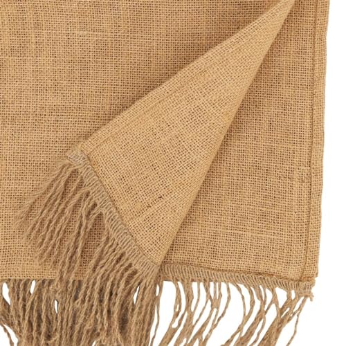 Jute Tassel Table Runner, detail view