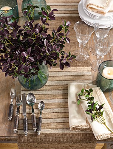 Nubby Ramie Table Runner, Texture Stripe, alternate view