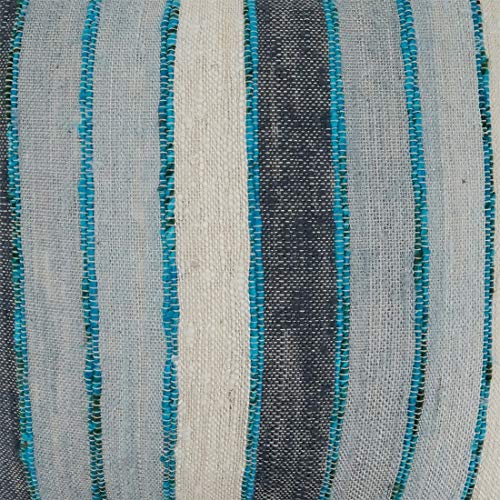 Chindi Striped Fringe Pillow Cover, detail view