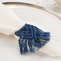 Braided Tassel Napkin Rings, Set of 4, alternate view