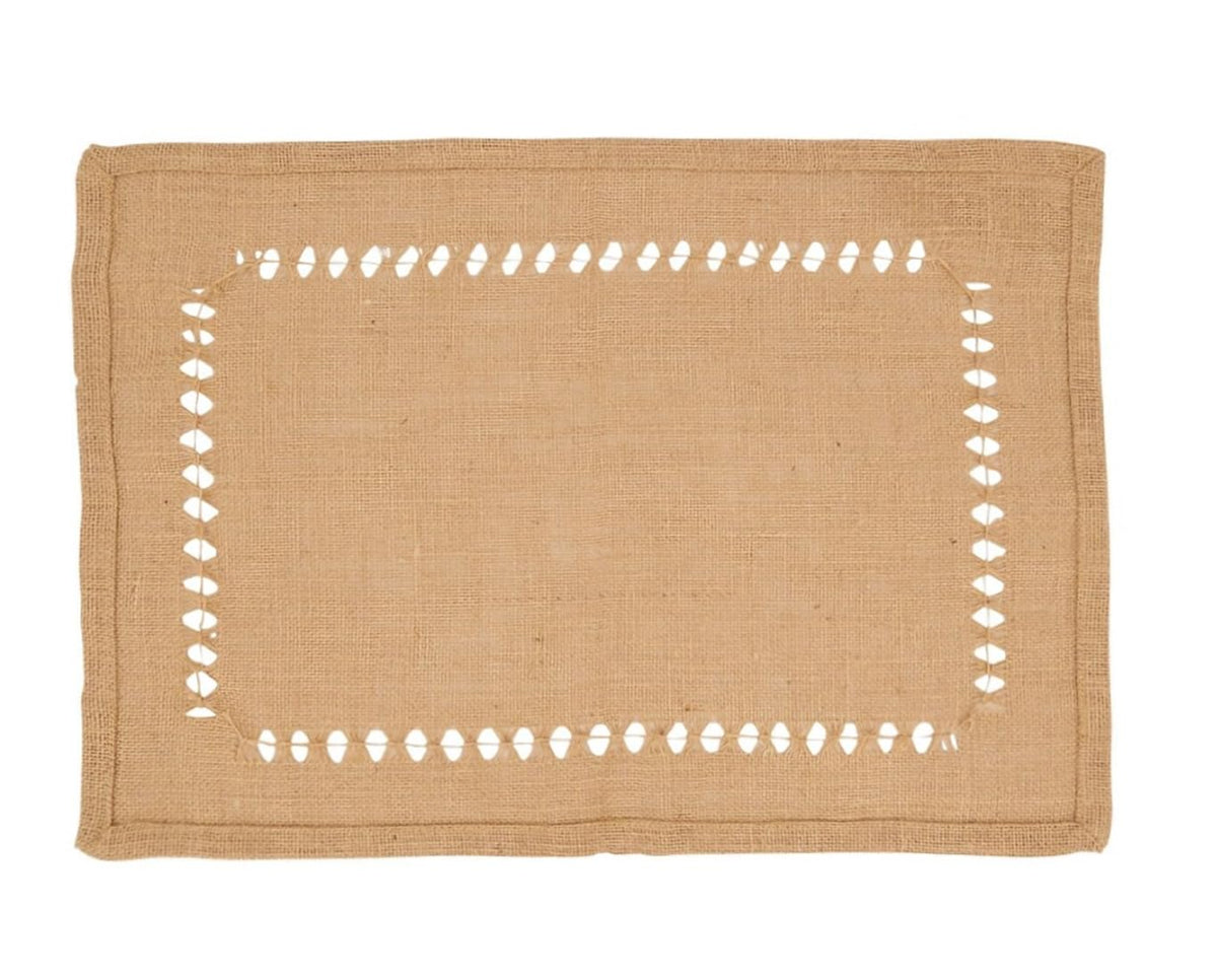 Jute Hemstitch Table Runner