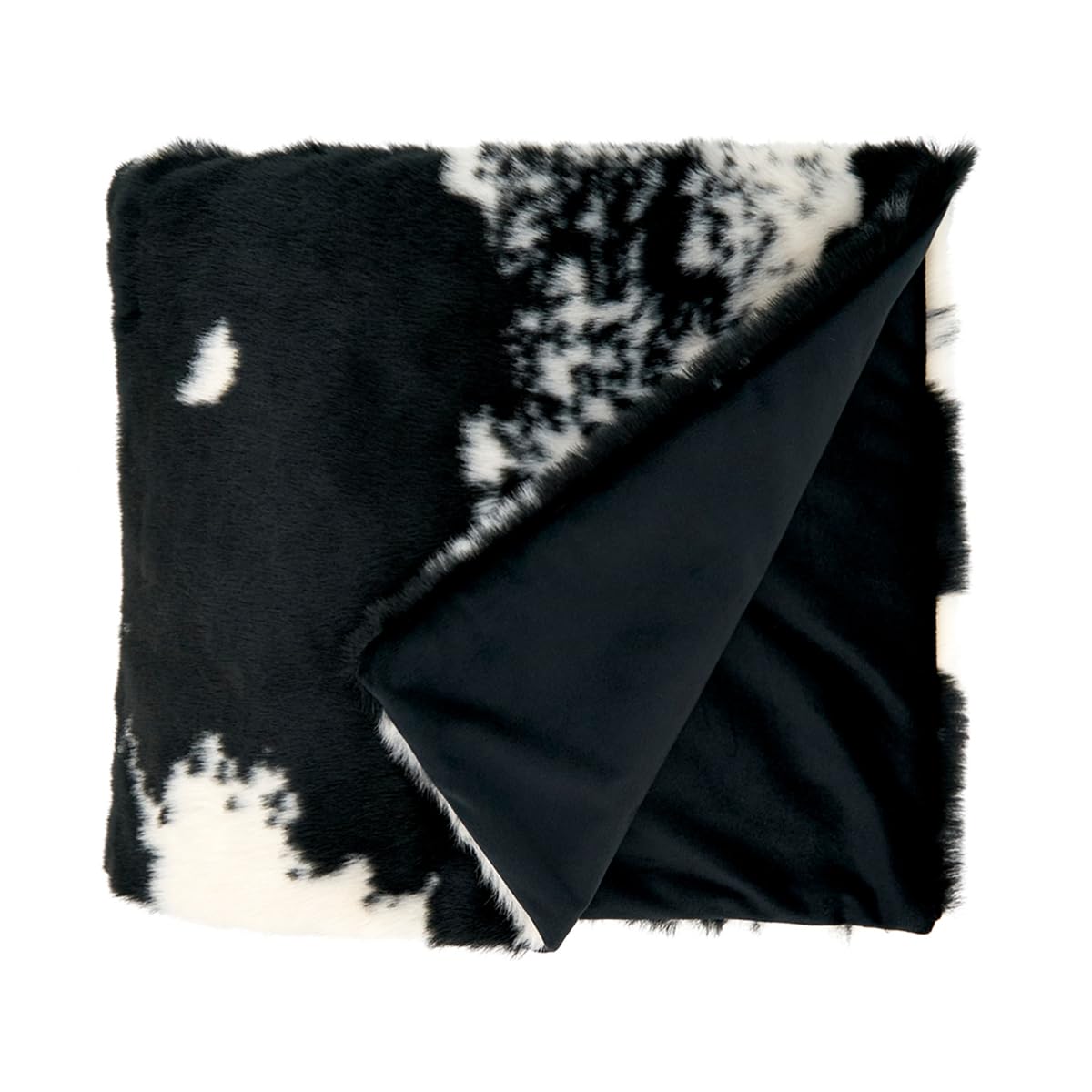 Faux Cowhide Plush Throw, Brown, view 6
