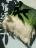 Handwoven Wool Pillow, Emerald and Cream