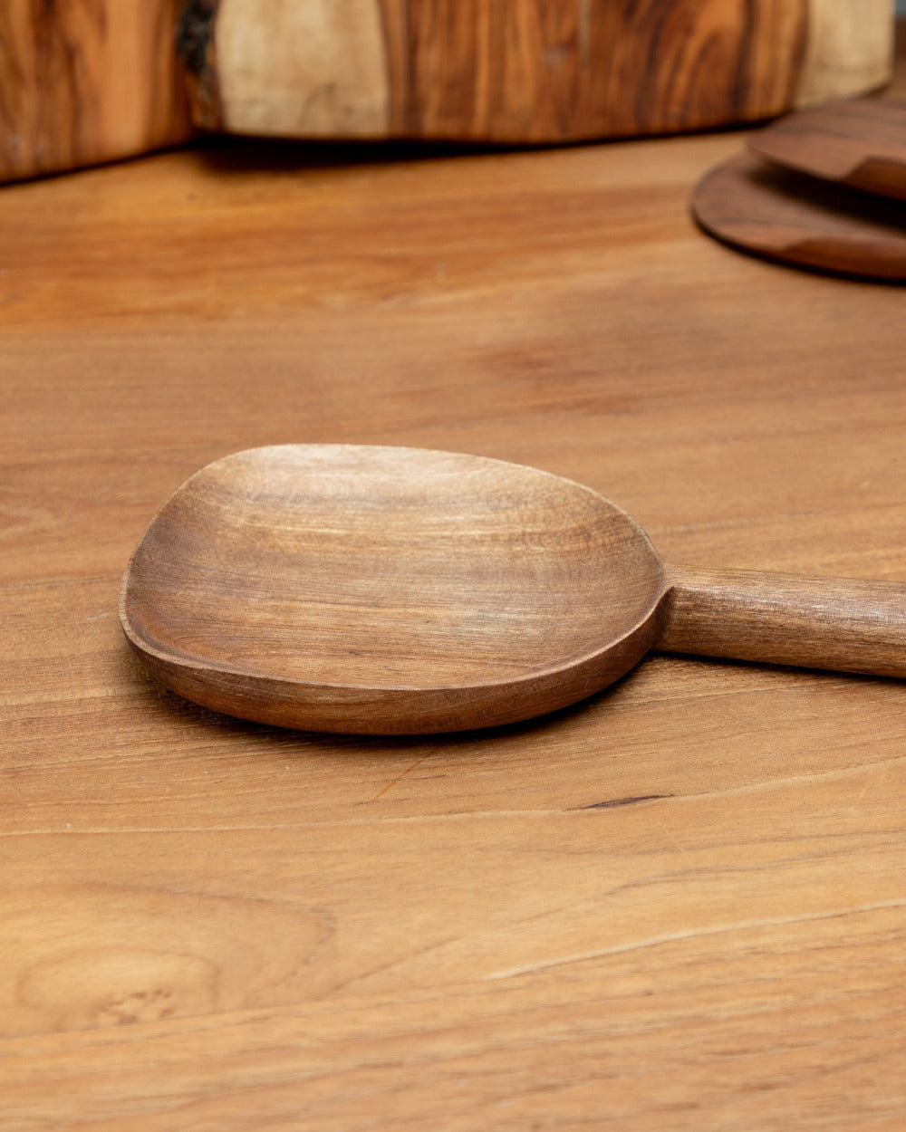 Carved Walnut Spoons, Set of 5, view 7