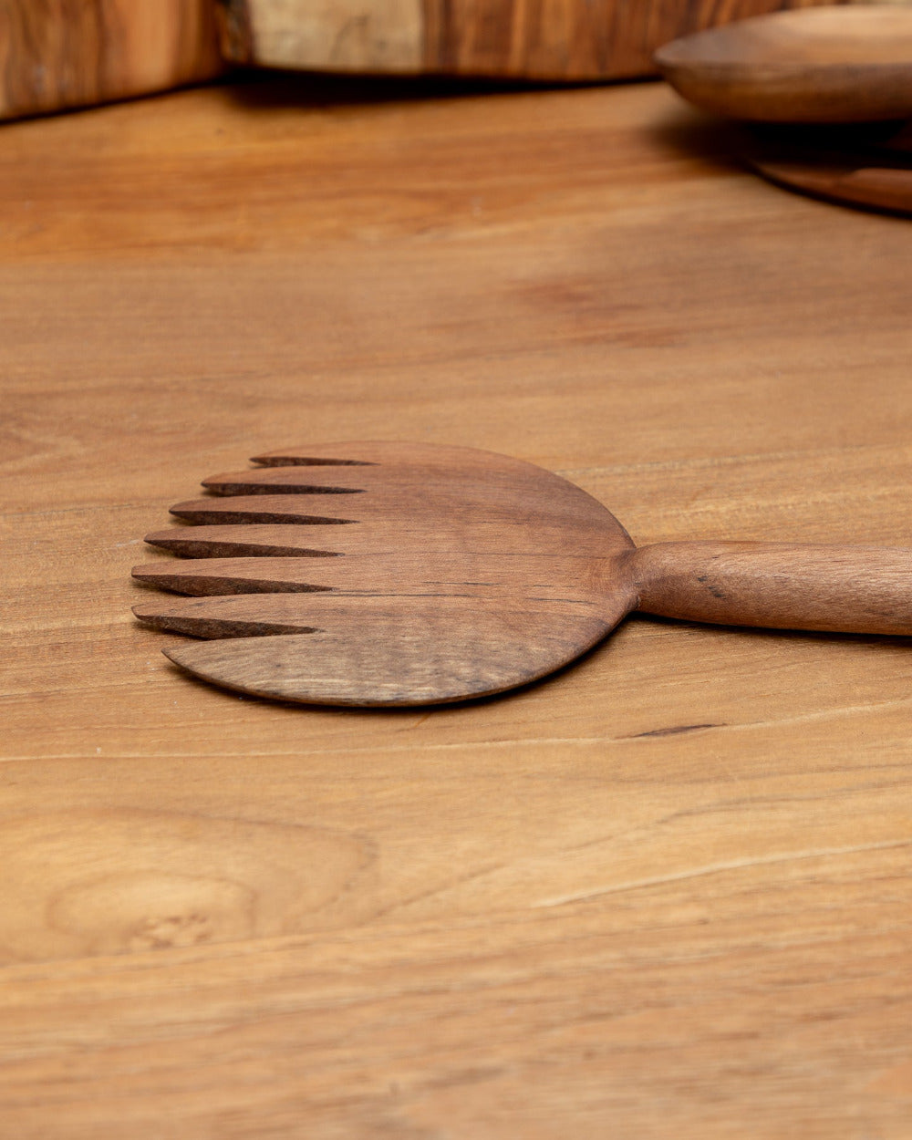 Carved Walnut Spoons, Set of 5, view 5