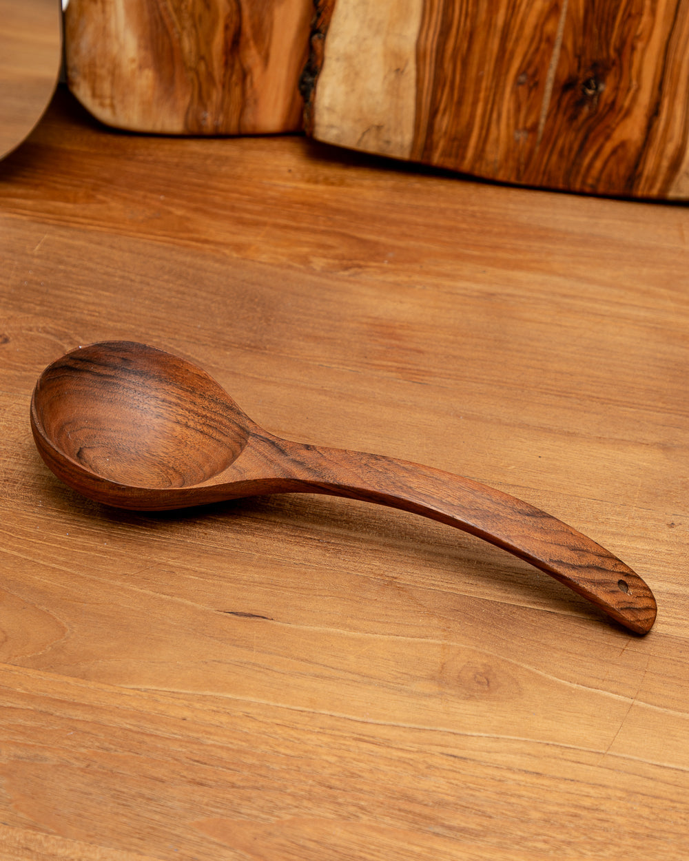 Hand-Carved Walnut Ladle, alternate view