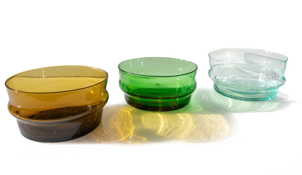 Beldi Mouth-Blown Recycled Glass Bowls, view 6