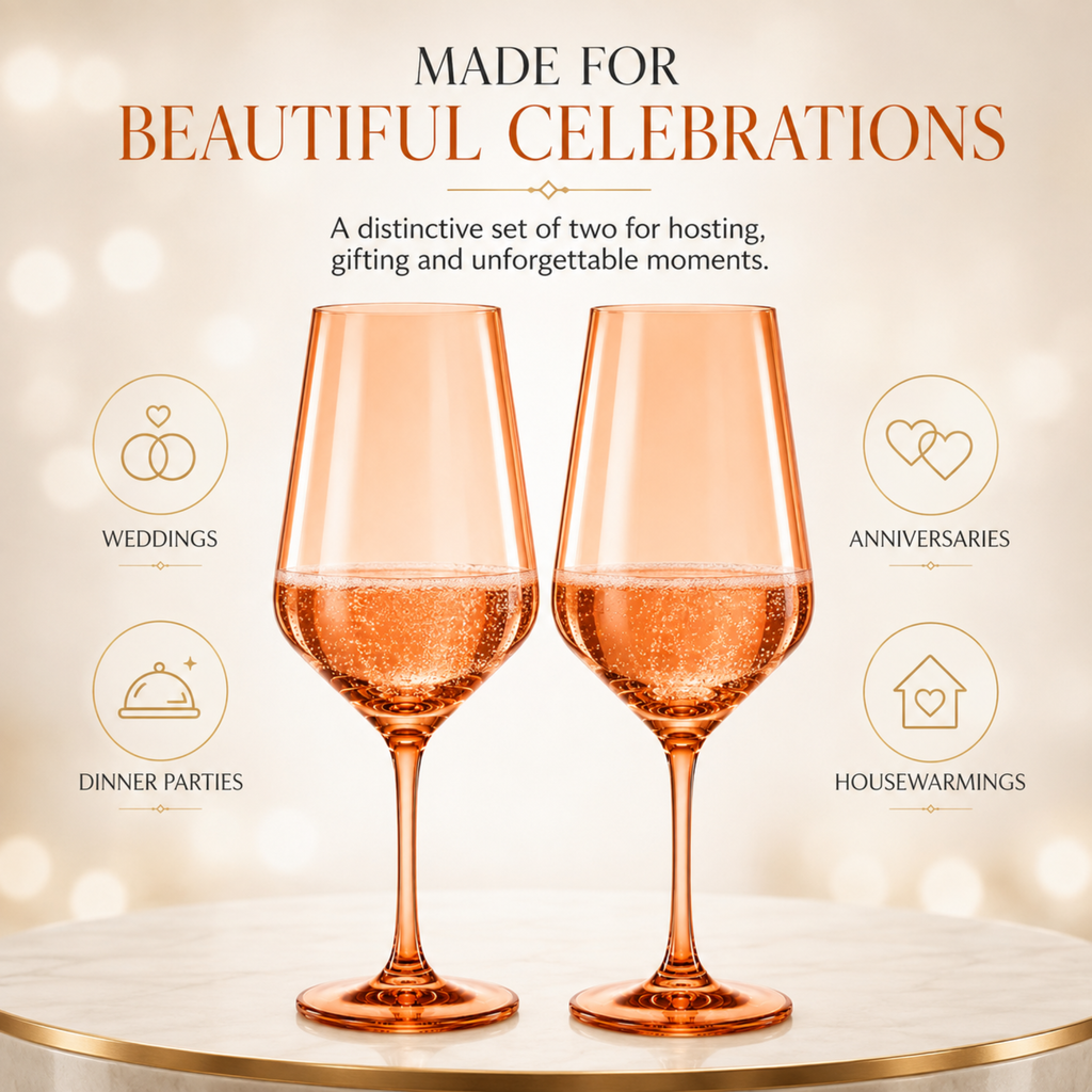 Tonal Stemmed Wine Glasses, Burnt Orange, Set of 2, view 6