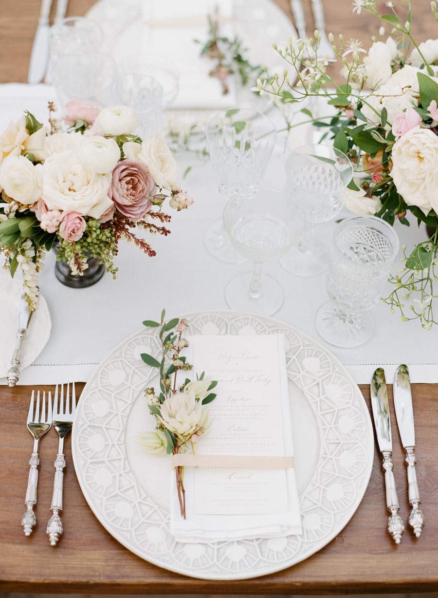 Hemstitch Linen and Cotton Tablecloth