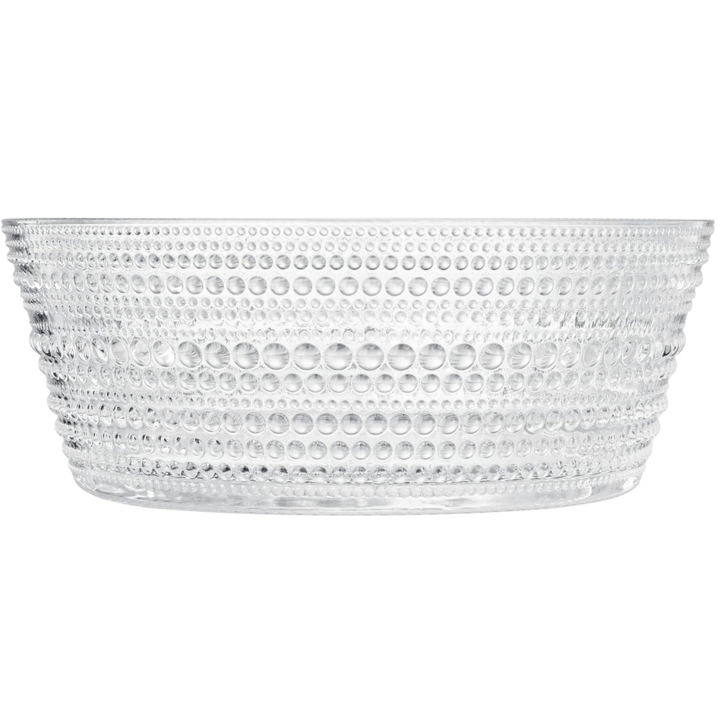 Hobnail Borosilicate Serving Bowl photographed on a bone white surface in soft natural light