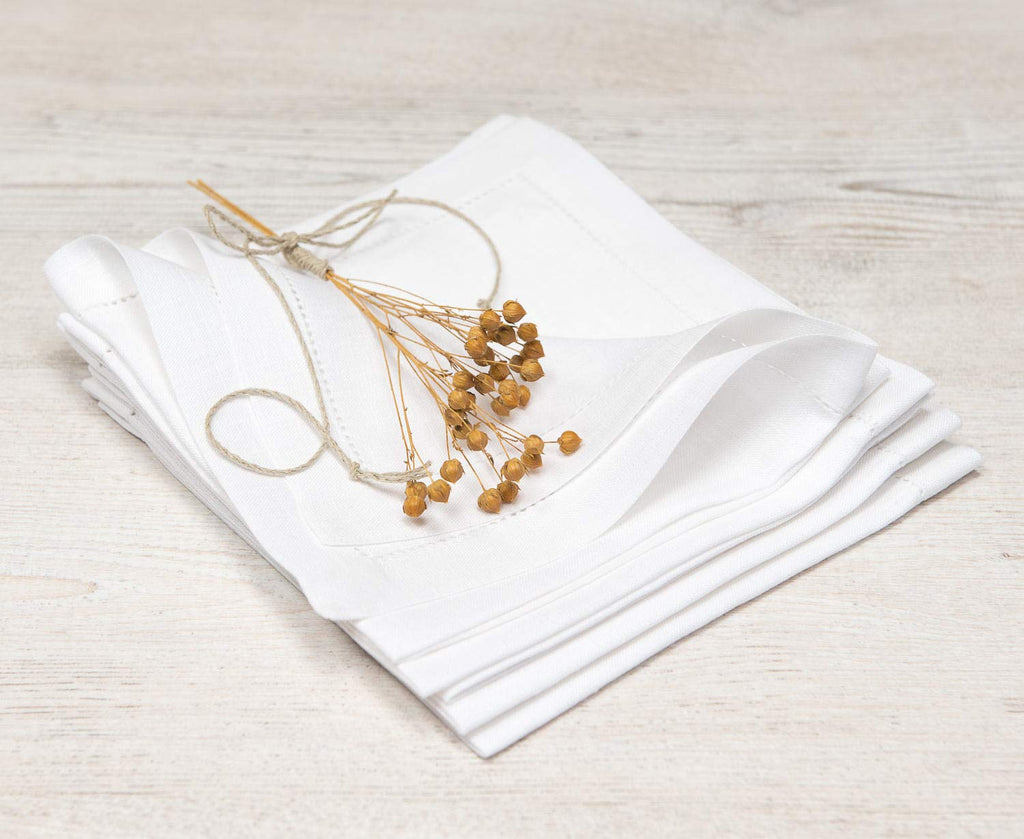 Hemstitch Linen and Cotton Tablecloth