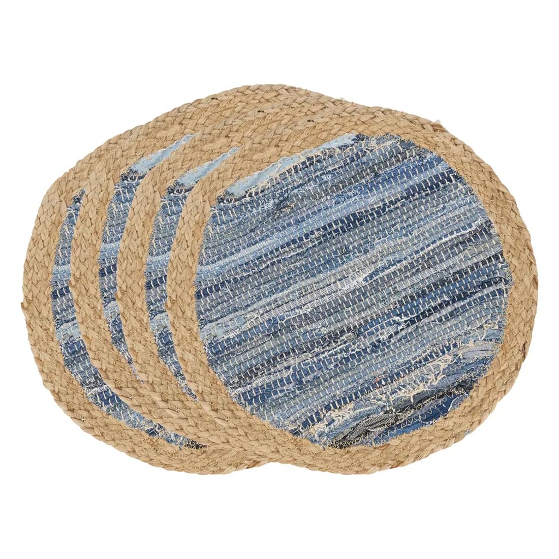 Denim Chindi Round Placemats, Set of 4