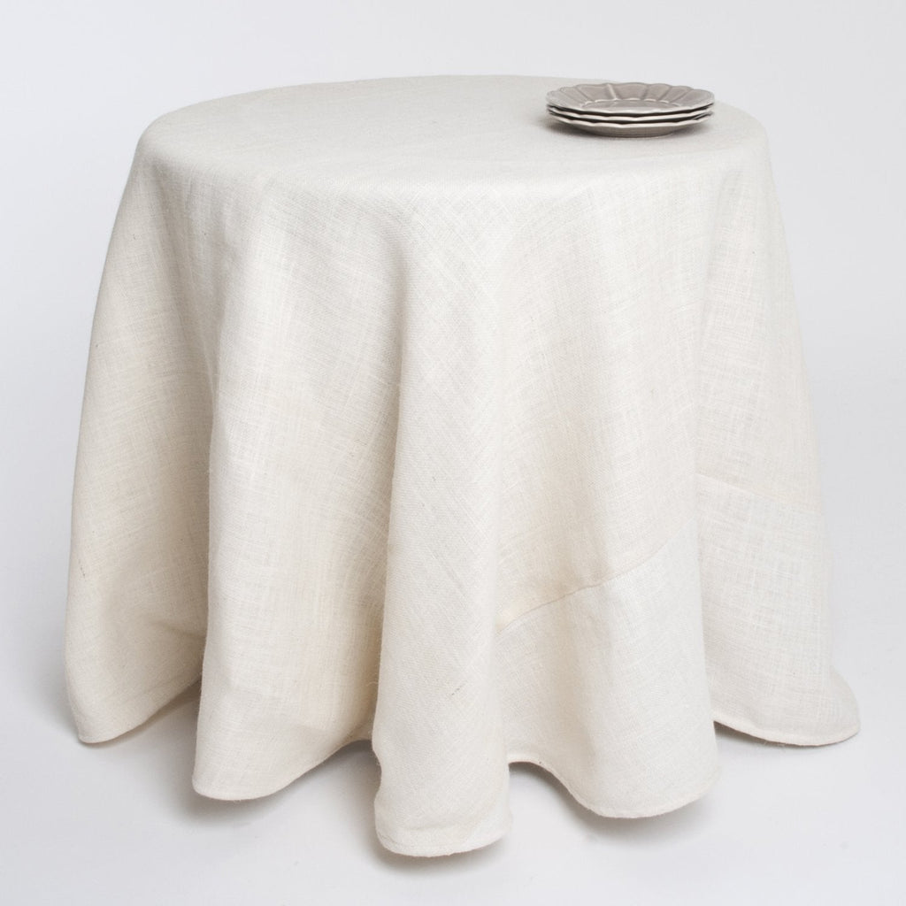 Burlap Lined Tablecloth, Natural