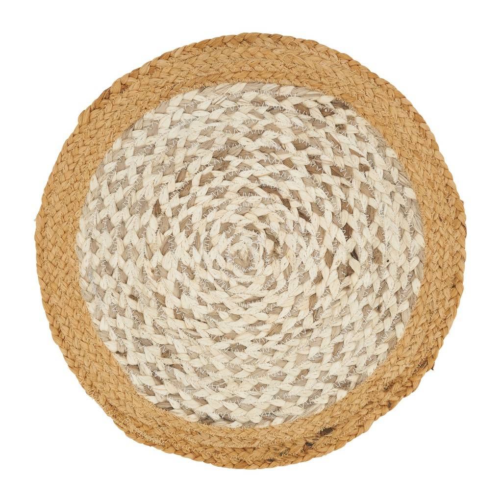 Hand-Braided Jute Round Placemats, Set of 4, detail view