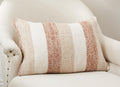 Natural Striped Lumbar Pillow Cover, 16 x 24 in