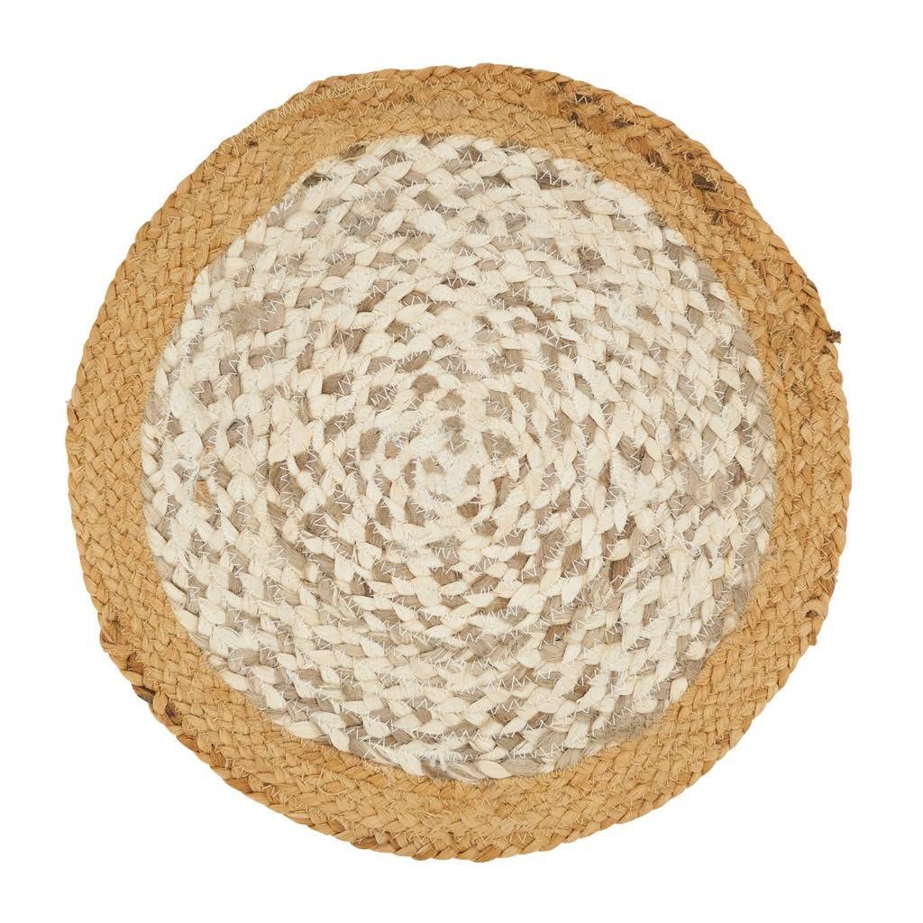 Hand-Braided Jute Round Placemats, Set of 4, alternate view