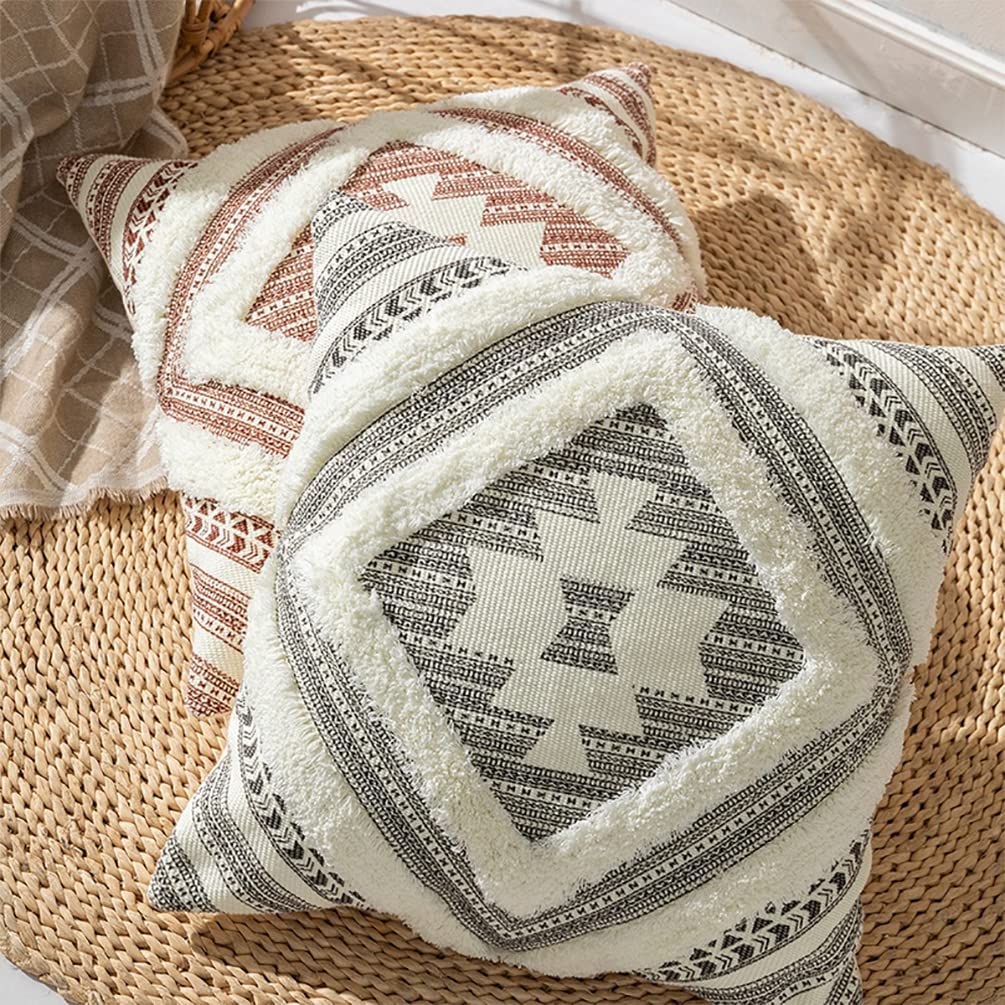 Southwest Diamond Block Print Pillow Cover, view 11