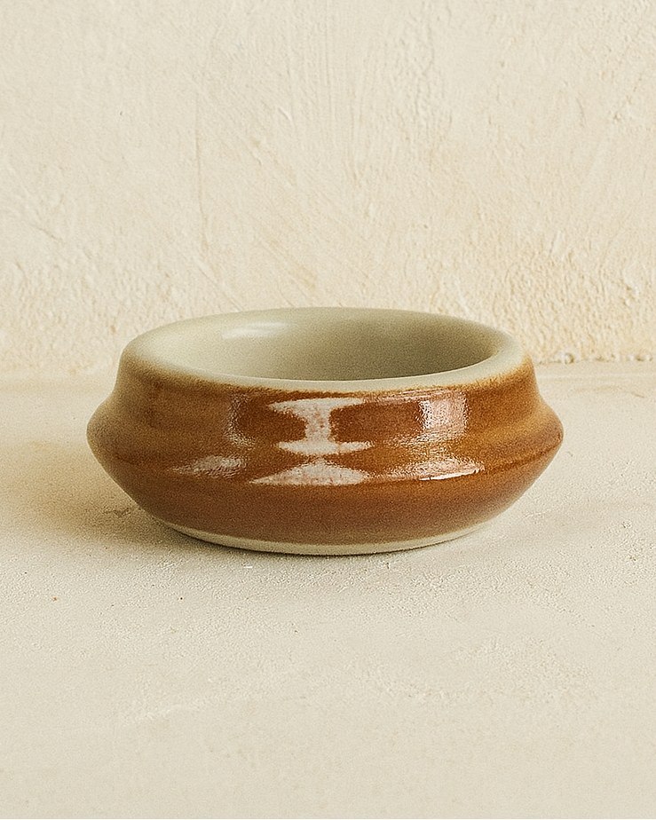 Vintage French Salt-Glazed Butter Pot, view 6